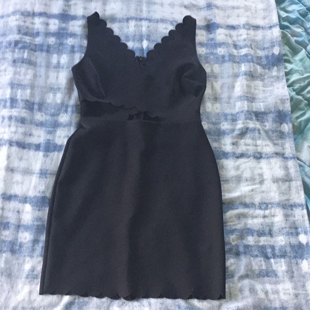 Topshop black nylon dress